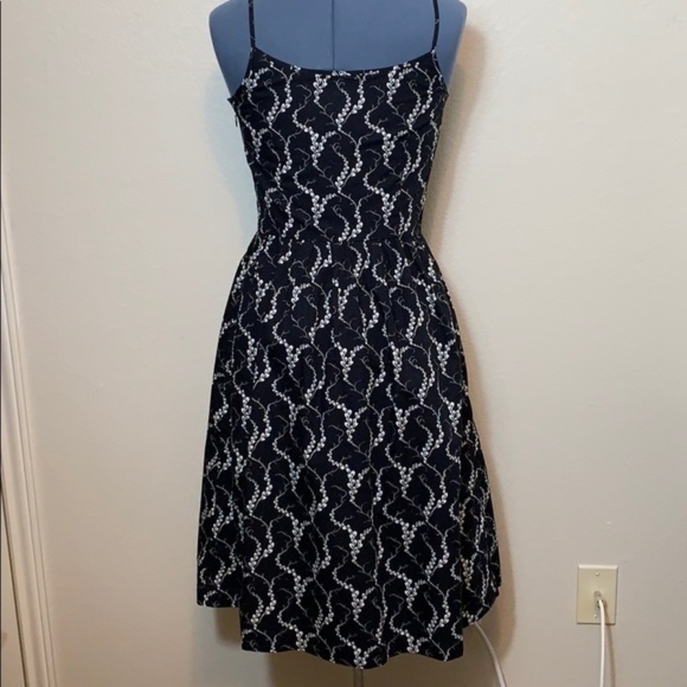 Ann Taylor Fit and Flare Black & White Dress - Picture 3 of 6